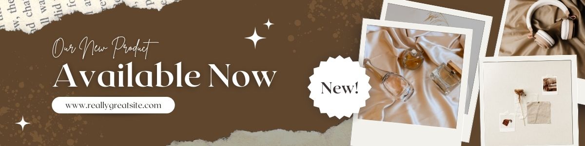 Brown White Modern New Product Etsy Shop Cover